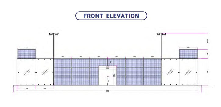 Padel court 6 Padel Glass Front