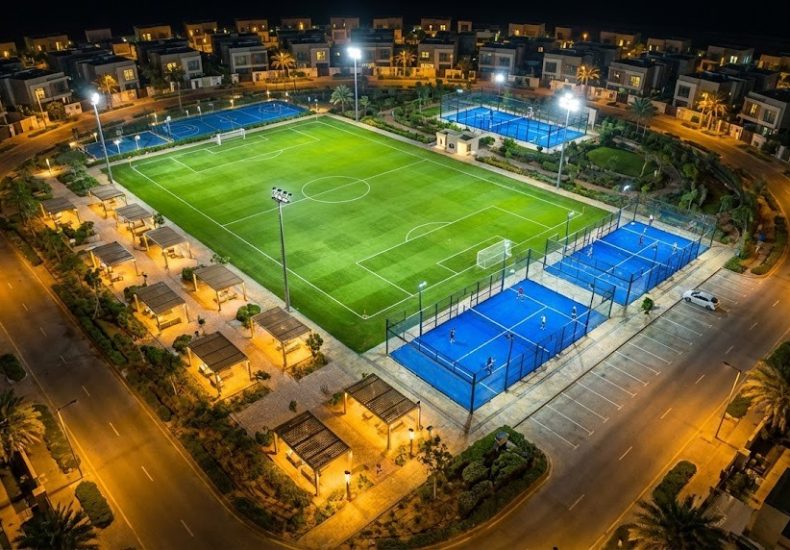 How to Design a Professional Football Field According to International Standards 2 تصميم ملعب كرة قدم احترافي وفقا للمعايير الدولية دليل عملي من التخطيط إلى التسليم